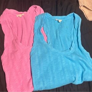 Anthropologie Pilcro Size S (BOGO) Tank tops Pink & Blue Racerback